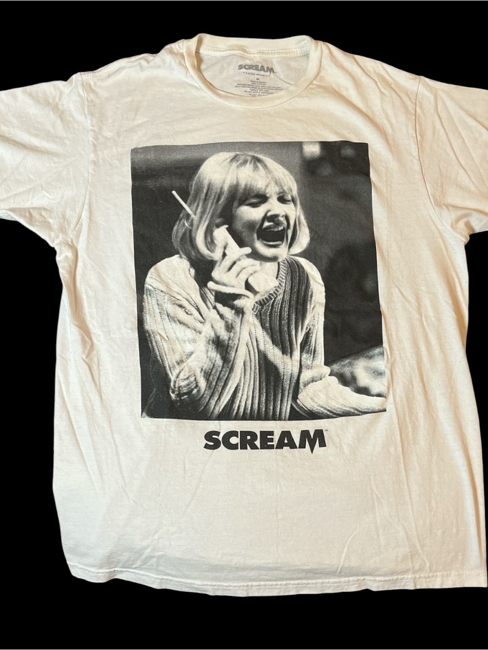 Scream Mens Medium 100% Cotten Graphic Short Sleeve Tee